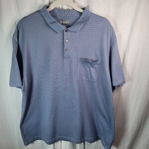 Van Hausen mens short-sleeved knit shirt size XXL in light blue